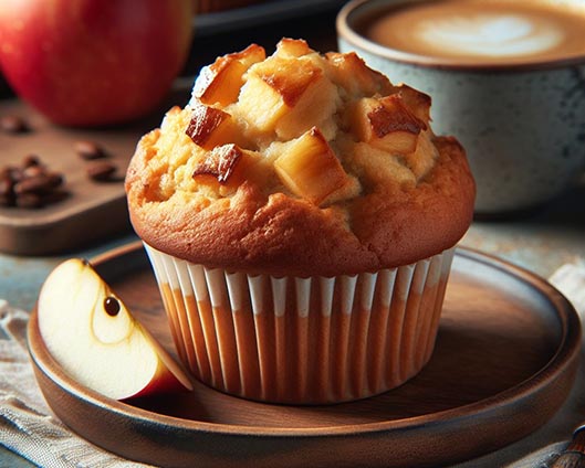 Un muffin de manzana